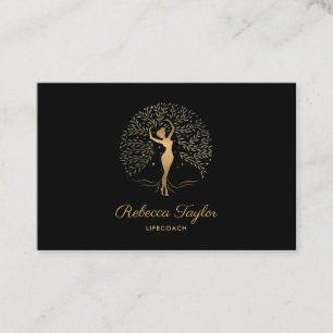 Tarjeta De Visita entrenador de vida árbol de terapeuta de vida well