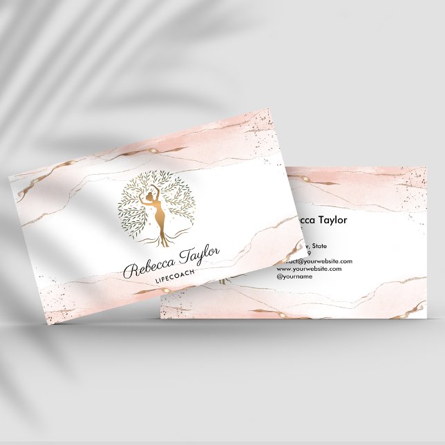 Tarjeta De Visita entrenador de vida árbol de terapeuta de vida well (Subido por el creador)