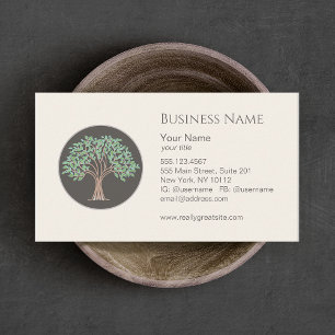 Tarjeta De Visita Entrenador de vida con logotipo de árbol inteligen