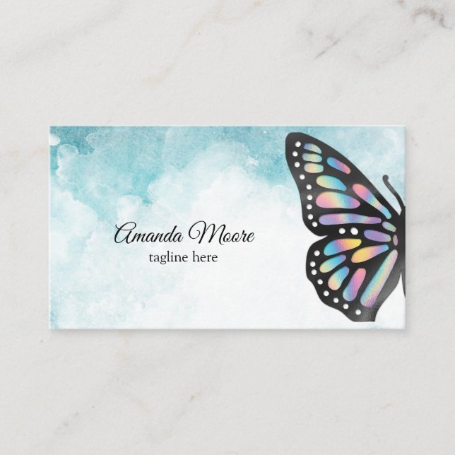 Tarjeta De Visita entrenador de vida de monarca mariposa planificado (Anverso)