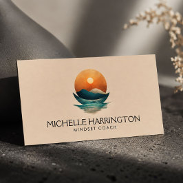 Tarjeta De Visita Entrenador de Vida de Tranquilidad de Sol y Mar, M