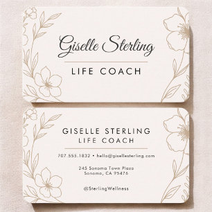 Tarjeta De Visita Entrenador de Vida Floral