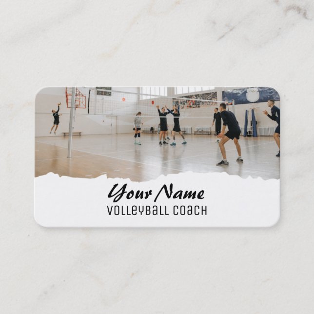 Tarjeta De Visita Entrenador de voleibol (Anverso)