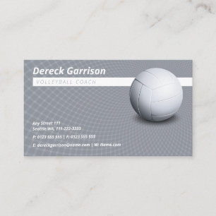 Tarjeta De Visita Entrenador de voleibol   Lecciones sobre práctica