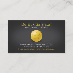 Tarjeta De Visita Entrenador de voleibol   Lecciones sobre prácticas