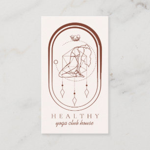 Tarjeta De Visita Entrenador de Yoga de Geometría Secreta de Belleza