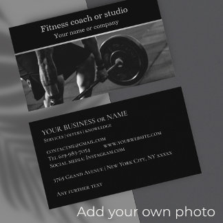 Tarjeta De Visita Entrenador del centro de fitness