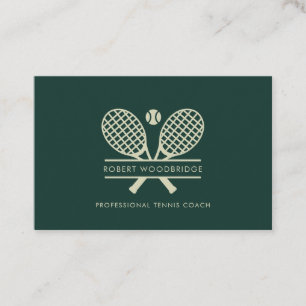 Tarjeta De Visita Entrenador del Club Deportivo de Tenis de Césped P