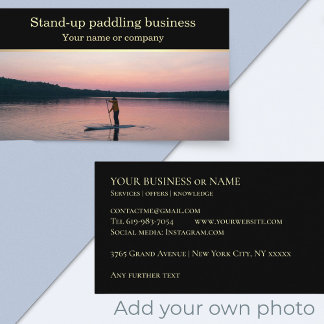 Tarjeta De Visita Entrenador del entrenador SUP de remo