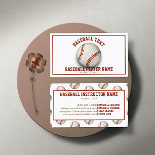 Tarjeta De Visita Entrenador Deportivo Béisbol