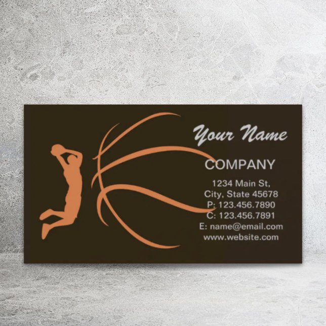 Tarjeta De Visita Entrenador deportivo de entrenador atleta Instruct (Basketball Athlete Business Card)