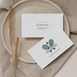 Tarjeta De Visita Entrenador deportivo profesional de césped minimal