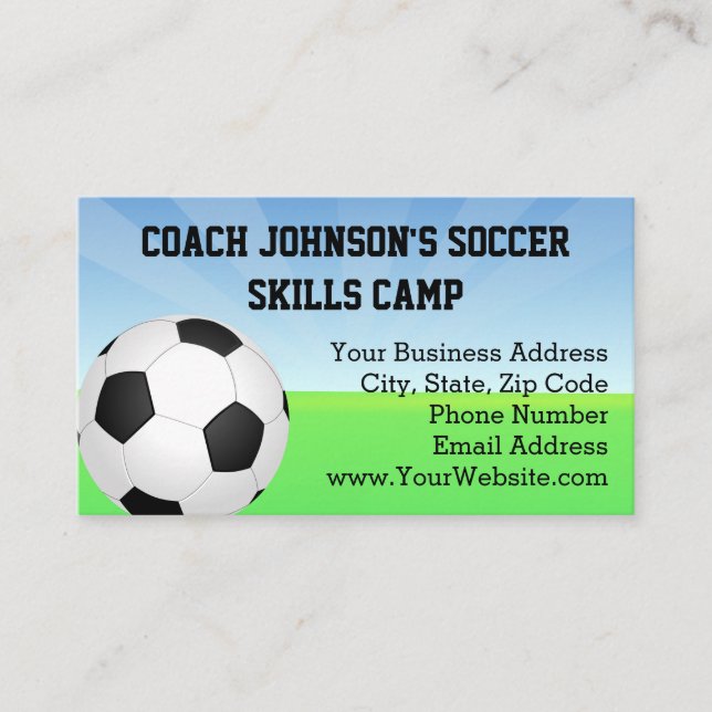 Tarjeta De Visita Entrenador deportivo Sunny Day Ball (Anverso)