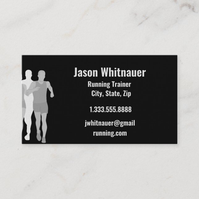 Tarjeta De Visita Entrenador en funcionamiento o personal, instructo (Anverso)