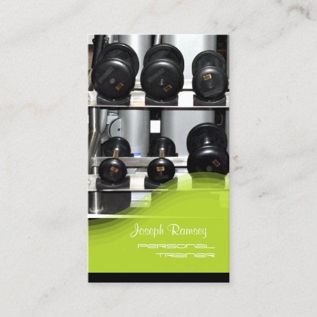 Tarjeta De Visita Entrenador/entrenador/gimnasio personal PixDezines (Anverso)