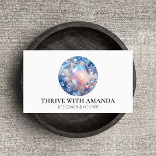 Tarjeta De Visita Entrenador Holográfico de Crystal Circle Life