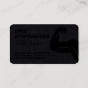 Tarjeta De Visita Entrenador masculino de estilo oscuro