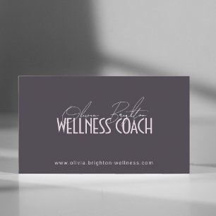 Tarjeta De Visita Entrenador Moderno de Bienestar Profesional de Alt