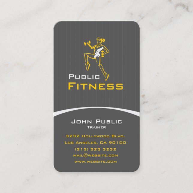 Tarjeta De Visita Entrenador personal Aerobic Fitness (Anverso)