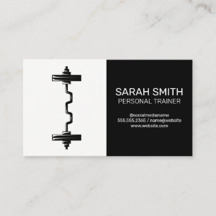 Tarjeta De Visita Entrenador personal   Barbell