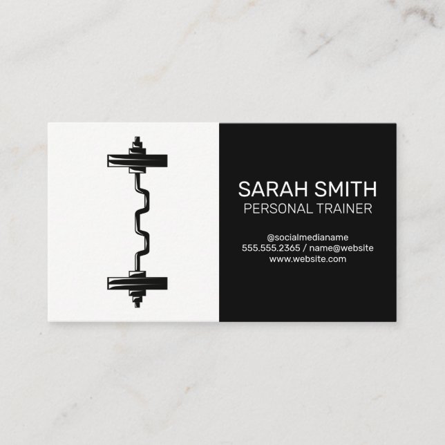Tarjeta De Visita Entrenador personal | Barbell (Anverso)