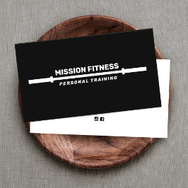 Tarjeta De Visita Entrenador personal Black Barbell Fitness