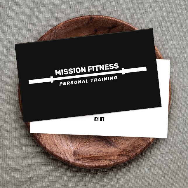 Tarjeta De Visita Entrenador personal Black Barbell Fitness (Subido por el creador)