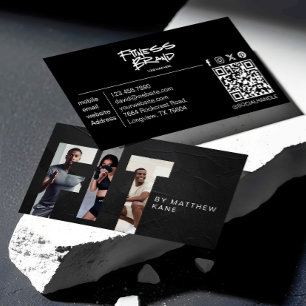 Tarjeta De Visita Entrenador Personal Con Estilo Foto Letra