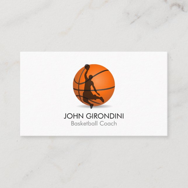 Tarjeta De Visita Entrenador personal de entrenador de básquetbol mo (Anverso)