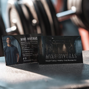 Tarjeta De Visita Entrenador Personal de Entrenamiento de Fuerza Mod