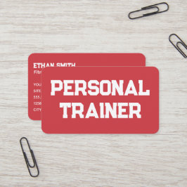 Tarjeta De Visita Entrenador Personal de Fitness