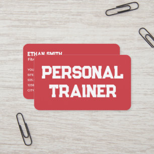 Tarjeta De Visita Entrenador Personal de Fitness