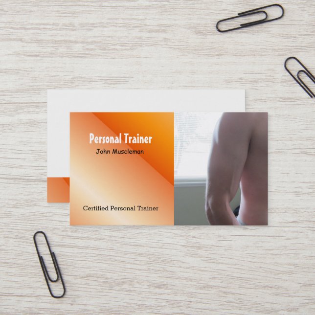 Tarjeta De Visita Entrenador personal de fitness (Anverso/Reverso In Situ)