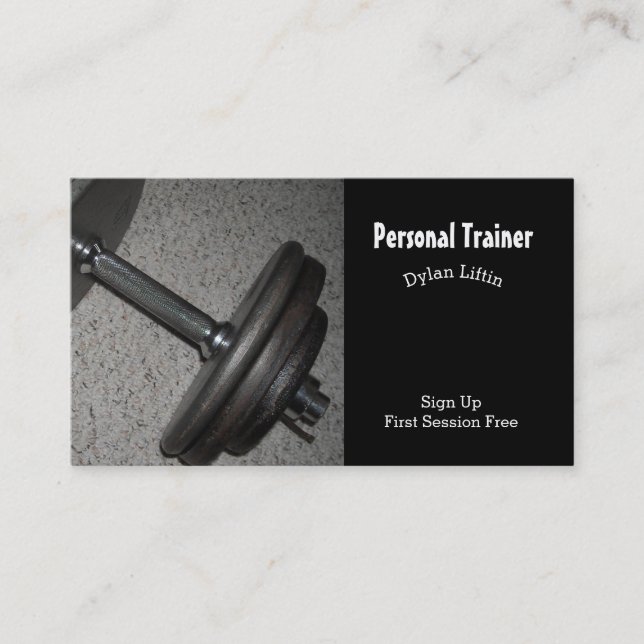 Tarjeta De Visita Entrenador personal de fitness (Anverso)