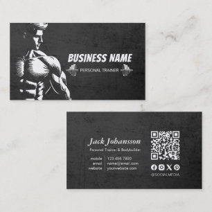 Tarjeta De Visita Entrenador personal de fitness Bodybuilding Gym Ba