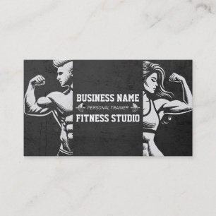 Tarjeta De Visita Entrenador personal de fitness Bodybuilding Gym Ba
