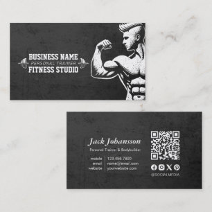 Tarjeta De Visita Entrenador personal de fitness Bodybuilding Gym Ba