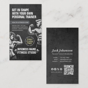 Tarjeta De Visita Entrenador personal de fitness Bodybuilding Gym Du