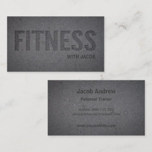 Tarjeta De Visita Entrenador Personal De Fitness Con Relieve De Impr