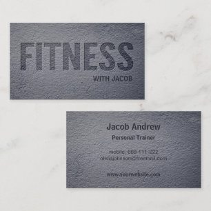 Tarjeta De Visita Entrenador Personal de Fitness de Imprenta Falsa d