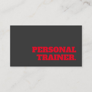 Tarjeta De Visita Entrenador personal de fitness gris exclusivo únic