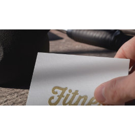 Tarjeta De Visita Entrenador Personal de Fitness Minimal Blanco Dora