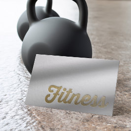 Tarjeta De Visita Entrenador Personal de Fitness Minimal Blanco Dora