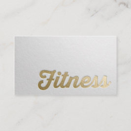 Tarjeta De Visita Entrenador personal de fitness Mínimo de oro blanc