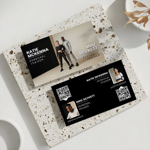 Tarjeta De Visita Entrenador Personal de Fitness Moderno y Atrevido 