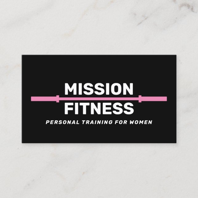 Tarjeta De Visita Entrenador personal de fitness para mujeres de col (Anverso)