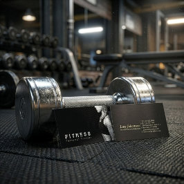 Tarjeta De Visita Entrenador Personal de Fitness Profesional Blanco 
