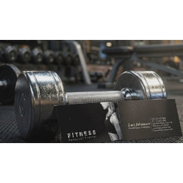 Tarjeta De Visita Entrenador Personal de Fitness Profesional Blanco 