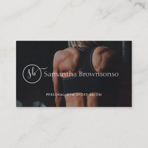Tarjeta De Visita Entrenador personal de fitness profesional con fot