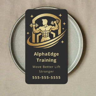 Tarjeta De Visita Entrenador Personal de Fitness Profesional de Gimn